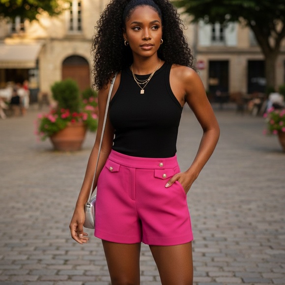 Rachel Zoe Pants - Rachel Zoe Fuchsia Tailored Short – Size 2